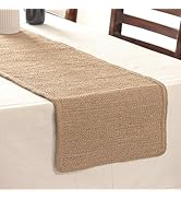 Jute Table Runner 72 Inches – Reversible Woven Burlap Jute Table Runner – Heat Resistant - Handma...