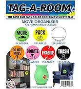 Tag-A-Room Moving Label Stickers "Move Organizer", 132 Count