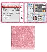 VAGURFO Car Registration And Insurance Holder, Leather Vehicle Card Document Glove Box Organizer,...
