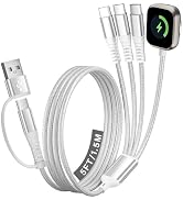 3 USB C Multi Charging Cable for Phone iWatch Charger/Car Travel Essentials | Multi USB C Chargin...