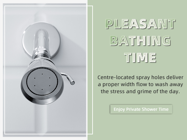 centre-located sprayer holes for pleasant bathing time