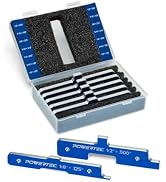 POWERTEC Router Setup Blocks Woodworking 7PC Set, Router Depth Gauge, Aluminum Routers Setup Bars...