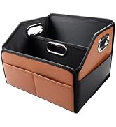 Noaman Leather Car Seat Organizer for Back Front Passenger Seats with 6 Storage Compartments 3 Ca...