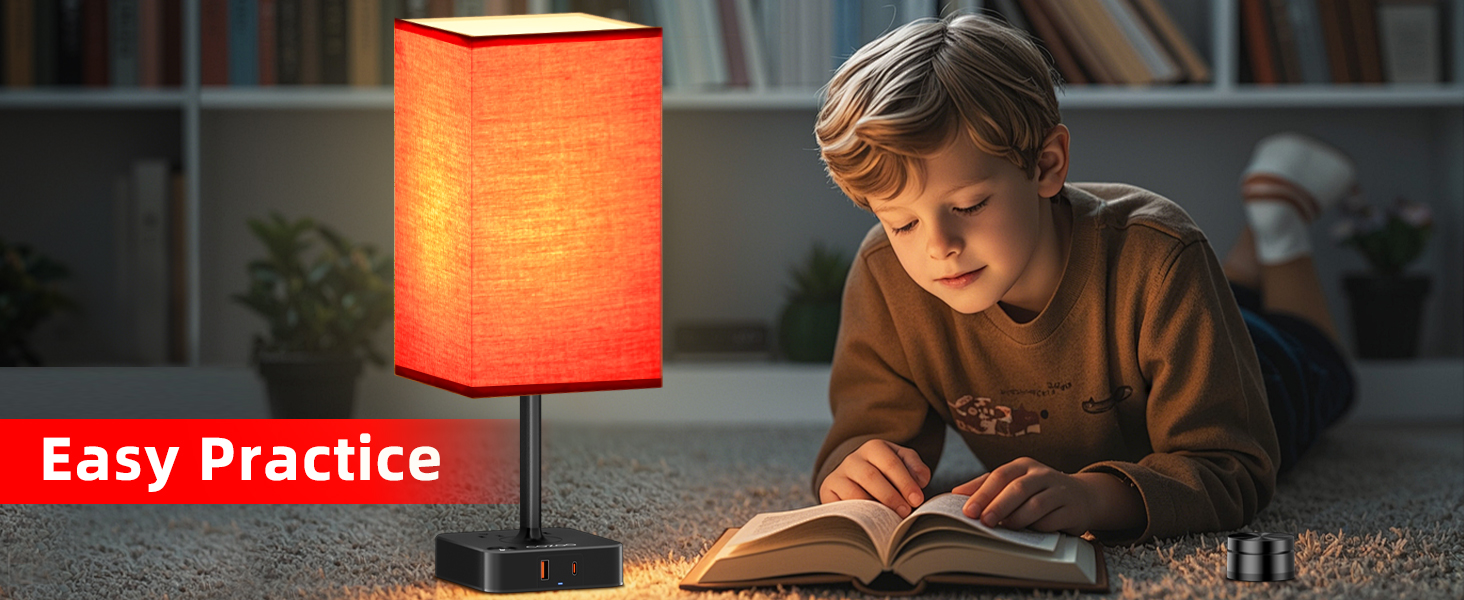 Bedroom Table Lamp with Remote Operation Control