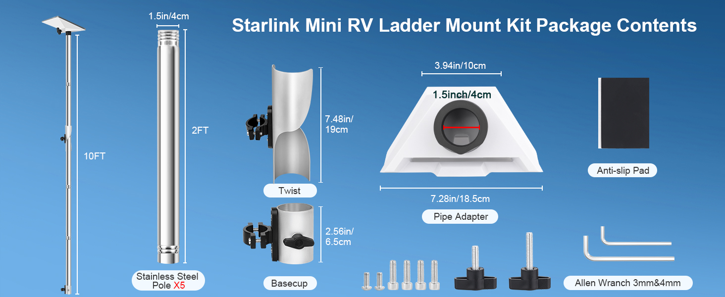 Starlink Mini Flag Pole Mount