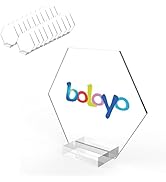 Boloyo Clear Acrylic Place Cards Blank,Rectangle Acrylic Name Cards (Place Cards & Holder, 20PC)