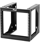 Rosewill 9U Server Rack with Swing Gate -Wall Mount Rack for 19 Inch IT Equipment Open Frame Rack...