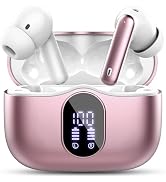 Wireless Earbuds, Bluetooth 5.4 Headphones Bass Stereo, Ear Buds with Noise Cancelling Mic, LED D...