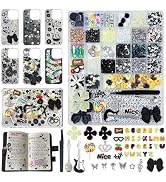Drnytunk 2280Pcs Junk Case Charms Kit,Y2K Nail Phone Cases Charms Bow Flower Letter Resin Accesso...