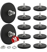 E BAVITE 12PCS Rubber Coated Magnets, 30LBS Anti-Scratch Mounting Magnet Magnetic Non-Slip Strong...