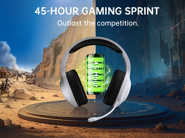 gaming headset wireless pc gaming headphones with mic noise-cancelling gaming headsets