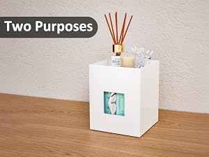 Acrylic Tissue Box Holder with Storage