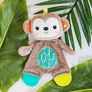 monkey teether stuffed animal plush soothe