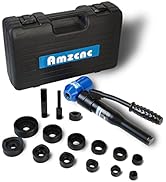 AMZCNC Hydraulic Knockout Hole Punch Driver Kit 1/2 to 2 inch Electrical Conduit Hole Cutter Set ...