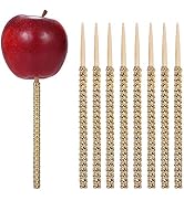 24ct Rhinestone Bling Bamboo Candy Apple Sticks 6 inch for Cake pop Chocolate Caramel Apple Skewe...