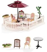Rolife Super Creator Accessories Chic Café Terrace, Tiny House Building Blocks for Little Dolls, ...