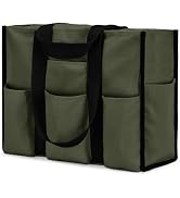 Becokan Large Tote Bag for Women Waterproof with 12 Pockets Top Zipper Closure Utility Teacher Nu...