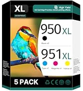 950XL and 951XL Ink Cartridges Combo pack (5-Pack) Replacement for HP 950XL 951XL Ink Cartridges ...