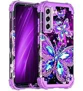 Miqala for Galaxy S21 FE 5G Case,Glow in The Dark Three Layer Heavy Duty Shockproof Full Protecti...