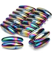 Dilabnba Fidget Magnet Gear Ring for Adults, Oval Hematite Stones Magnet Refrigerator Rocks, Stre...