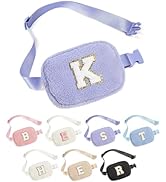 YOOLIFE Initial Crossbody Bag Belt Bag Fanny Pack for Girls - Monogrammed Fanny Pack Belt Bag Pur...