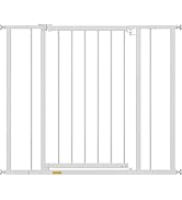 FDW 36” Tall Adjustable Dog Gate for Doorways & Stairs Walk-Through Metal Indoor Safety Gate, Fit...