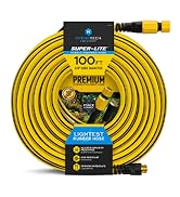 HydroTech Super-Lite Hybrid Polymer Garden Hose 5/8" x 100 ft – Ultra Lightweight Kink-Resistant ...