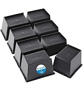 EGTTGIN Bed Risers 2 inch, 3 inch, 4 inch, 5 inch, 6 inch Heavy Duty, Oversized Furniture Riser f...
