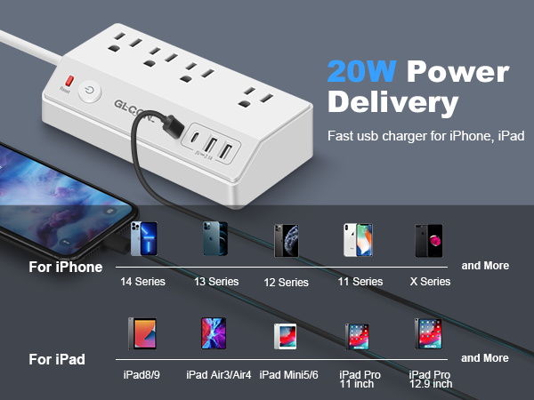 desk clamp power strip usb c