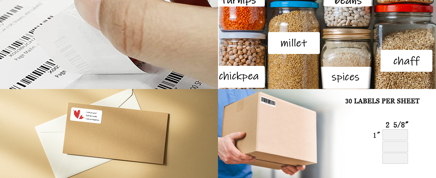 1”x 2-5/8” mailing labels