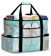oscaurt Mesh Beach Bag Extra Large Waterproof Sandproof Beach Tote Pool Swim Bag Travel Vacation ...