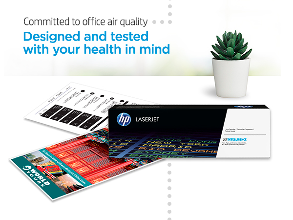 original hp toner print vibrant color recycled cartridges high air quality secure printing