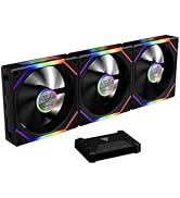 GAMDIAS 3x120mm ARGB PWM Case Fans w/USB Hub, 2 Blades (Standard & Reverse Blades) in 1 Fan Pack,...