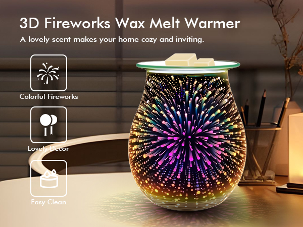 3D Fireworks Wax Melts Warmer - 1