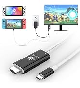 MANMUVIMO Switch Dock Mini HDMI Cable for Nintendo Switch NS/OLED, 2M/6.6FT, Portable Type-C to H...