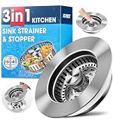 3 in 1 Kitchen Sink Drain Strainer, JOMST Sink Stopper 10,000 Pop-Up Tested Stainless Steel Sink ...