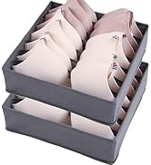 FAMALAHEE 2Pack Drawer Organizer Divider, Foldable Closet Storage Organizer Basket, and Fabric Or...