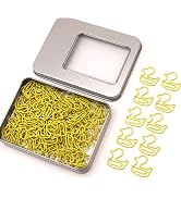 NELJIBEHU 60 Pcs Yellow Duck Paper Clips,Duck Gifts for Women, Duck Decor Accessories for Duck Lo...