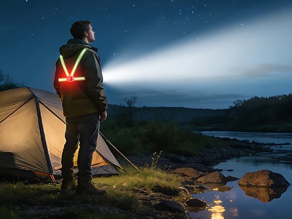 running lights for runners running light running light vest walking light for night walking
