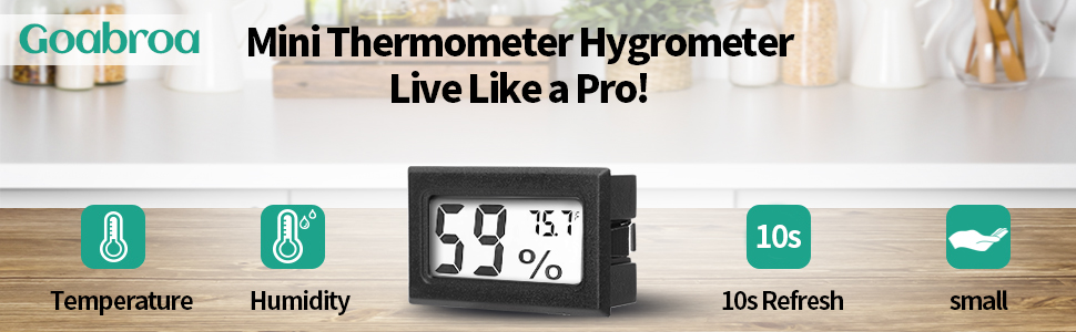 Goabroa Mini Hygrometer Thermometer