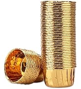 EUSOAR Gold Cupcake Cups, 3.5 Oz 50pcs Disposable Foil Muffin Liners, Gold Cupcake Baking Cups, R...