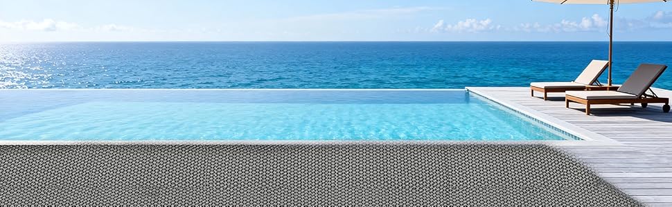 Pool drainage anti slip floor mat