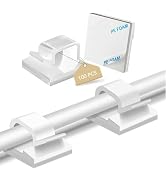 Abnii 100PCS Adhesive Cable Clips, Wire Holder Organizer, Cord Management, Cable Staples, Christm...