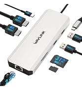 Laptop Docking Station, WAVLINK Docking Station Dual HDMI | Dual 4K@60Hz, 125W PD IN, 2.5G Ethern...