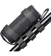 Non-slip Waterproof Golf Cart Speaker Mount, PU Leather Adjustable Strap Speaker Holder for Bike/...