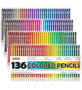 Shuttle Art 136 Coloured Pencils , Soft Core Colouring Pencils Set for Adult Colouring Books, Doo...