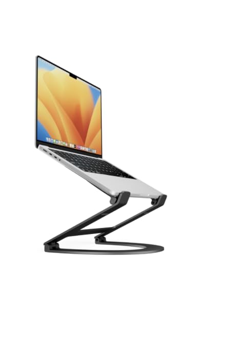 Curve Flex adjusts from desktop up to almost a foot in the air