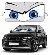 Car Windshield Sun Shade, Universal Fit Midsized Sedan SUV, Cool Gray | 63 x 31.5" Windshield Cov...