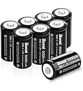 BONAI Rechargeable C Batteries 5,000mAh 1.2V Ni-MH High Capacity High Rate C Size Battery C Cell ...