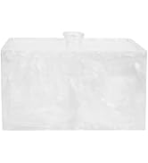Zerodeko Cotton Pads Box Cosmetic Cotton Storage Box Resin Ball Cushion Multipurpose White Cotton...